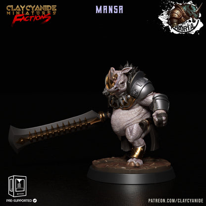 3D Printed Clay Cyanide Battle Borta Factions Tribe Ragnarok D&D