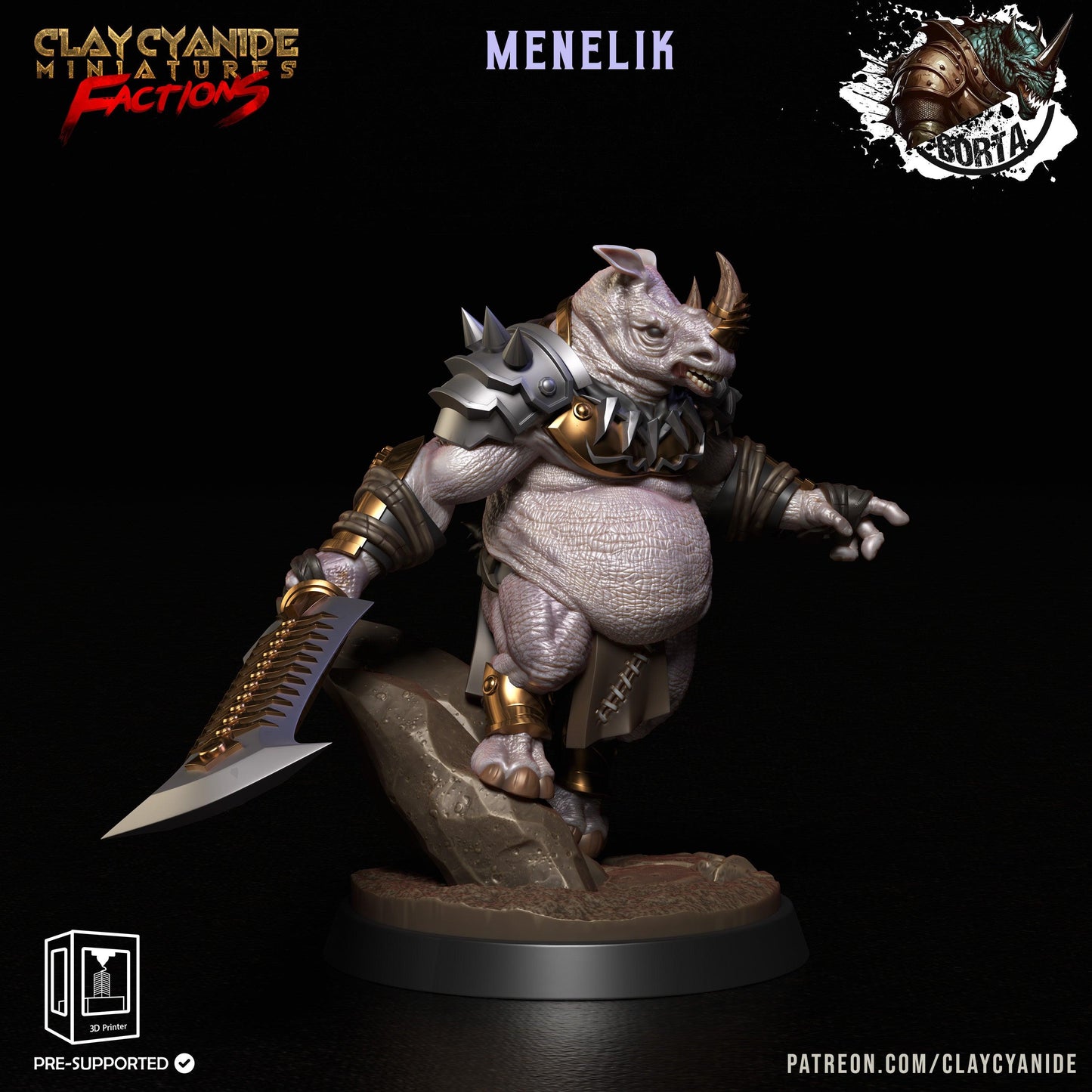 3D Printed Clay Cyanide Battle Borta Factions Tribe Ragnarok D&D
