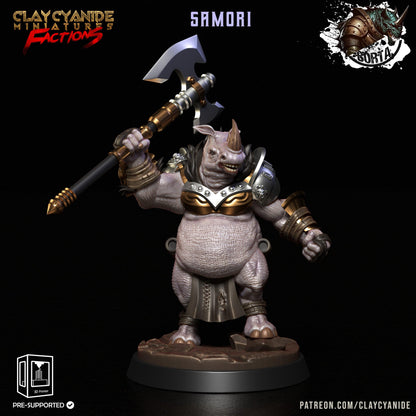 3D Printed Clay Cyanide Battle Borta Factions Tribe Ragnarok D&D