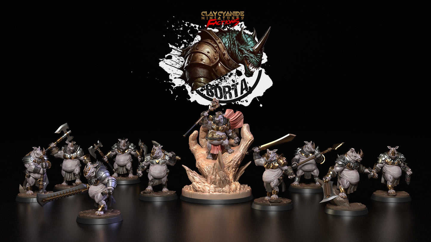 3D Printed Clay Cyanide Battle Borta Factions Tribe Ragnarok D&D