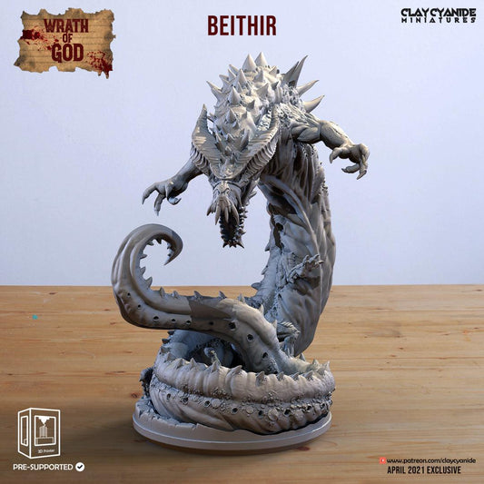 3D Printed Clay Cyanide Beithir Wrath of Gods Ragnarok D&D