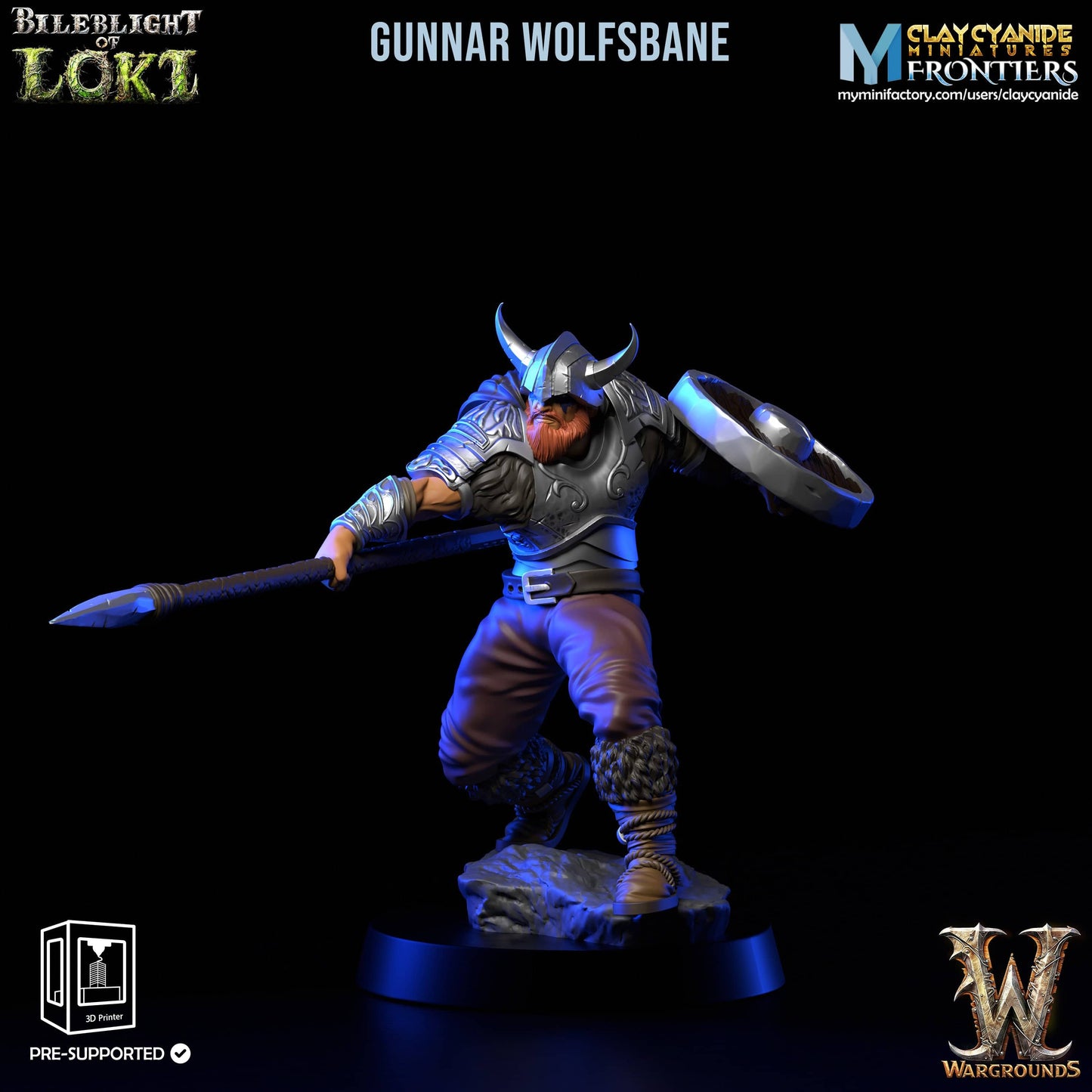 3D Printed Clay Cyanide Bileblight of Loki Vikings 28 32 mm D&D