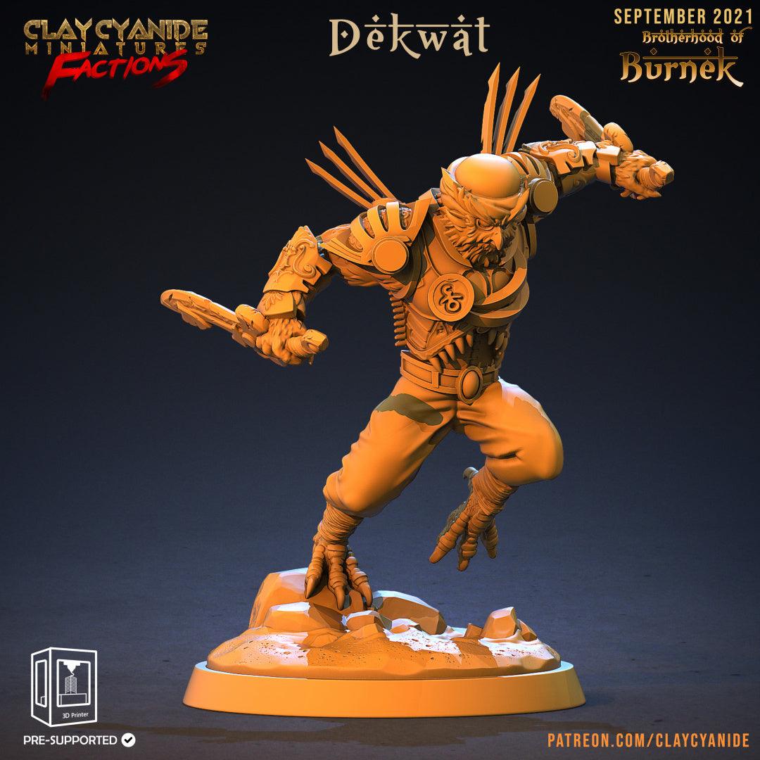 3D Printed Clay Cyanide Burneks Birdmen Owlmen Factions Ragnarok D&D