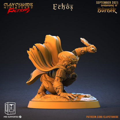 3D Printed Clay Cyanide Burneks Birdmen Owlmen Factions Ragnarok D&D