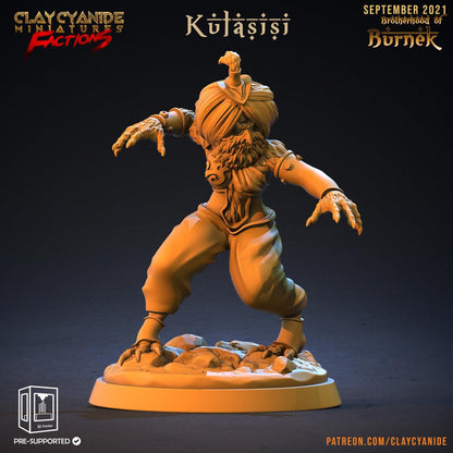 3D Printed Clay Cyanide Burneks Birdmen Owlmen Factions Ragnarok D&D
