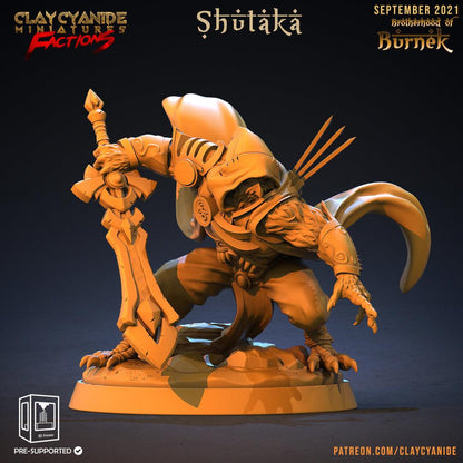 3D Printed Clay Cyanide Burneks Birdmen Owlmen Factions Ragnarok D&D