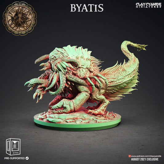 3D Printed Clay Cyanide Byatis Abomination Great Old Gods Ragnarok D&D