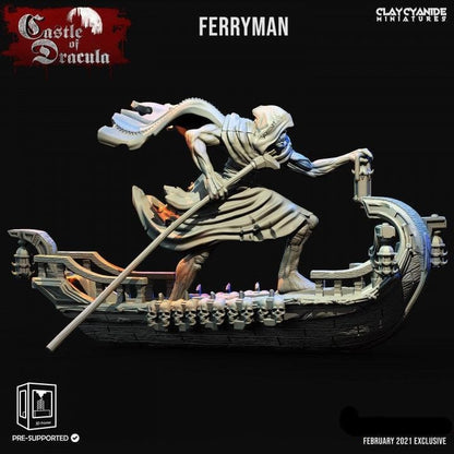 3D Printed Clay Cyanide Castle of Dracula - Ferryman 28mm 32mm D&D