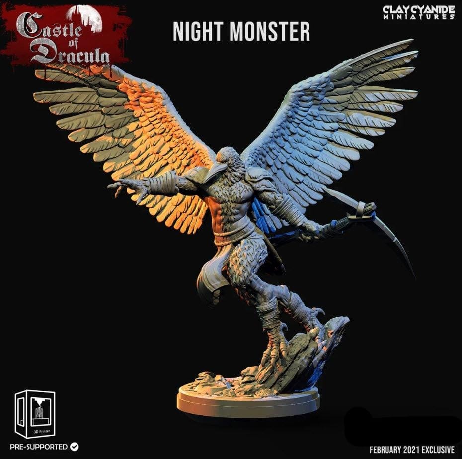 3D Printed Clay Cyanide Castle of Dracula - Night Monsters Set 28mm 32mm D&D
