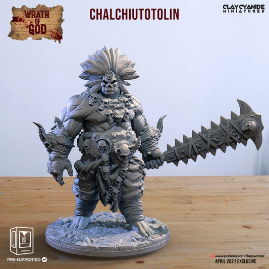 3D Printed Clay Cyanide Chalchiutotolin God of Pestilence Ragnarok D&D