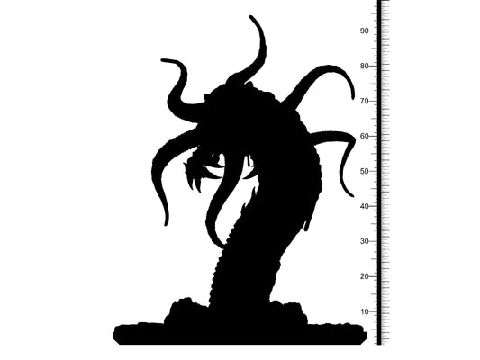 3D Printed Clay Cyanide Chthonian Giant Worm Great Old Gods Ragnarok D&D