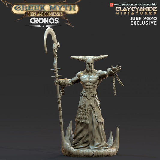 3D Printed Clay Cyanide Cronos Greek Myth Gods and Goddesses Ragnarok D&D