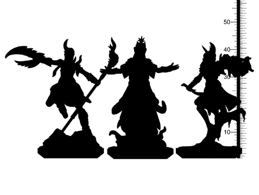 3D Printed Clay Cyanide Cult Fanatics Wrath of Gods Ragnarok D&D