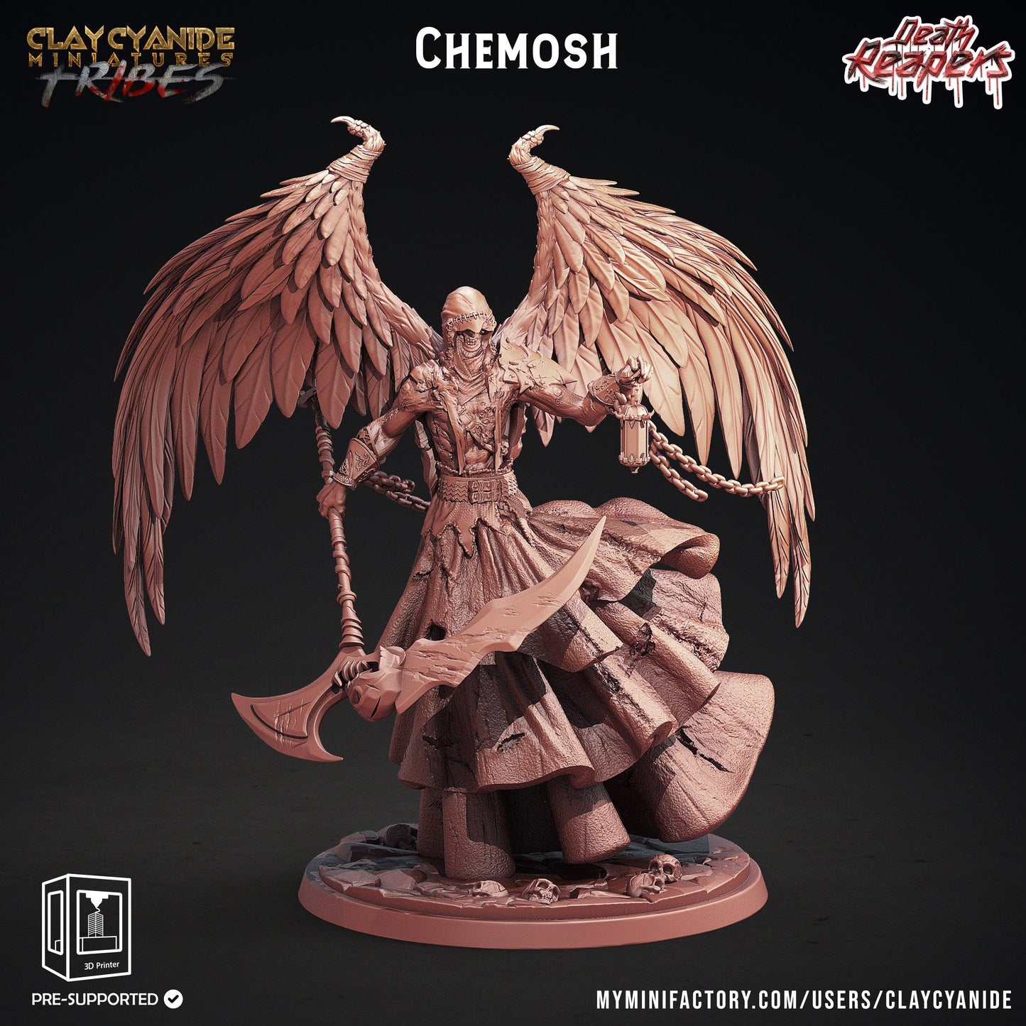 3D Printed Clay Cyanide Death Reapers Factions Tribes Ragnarok D&D