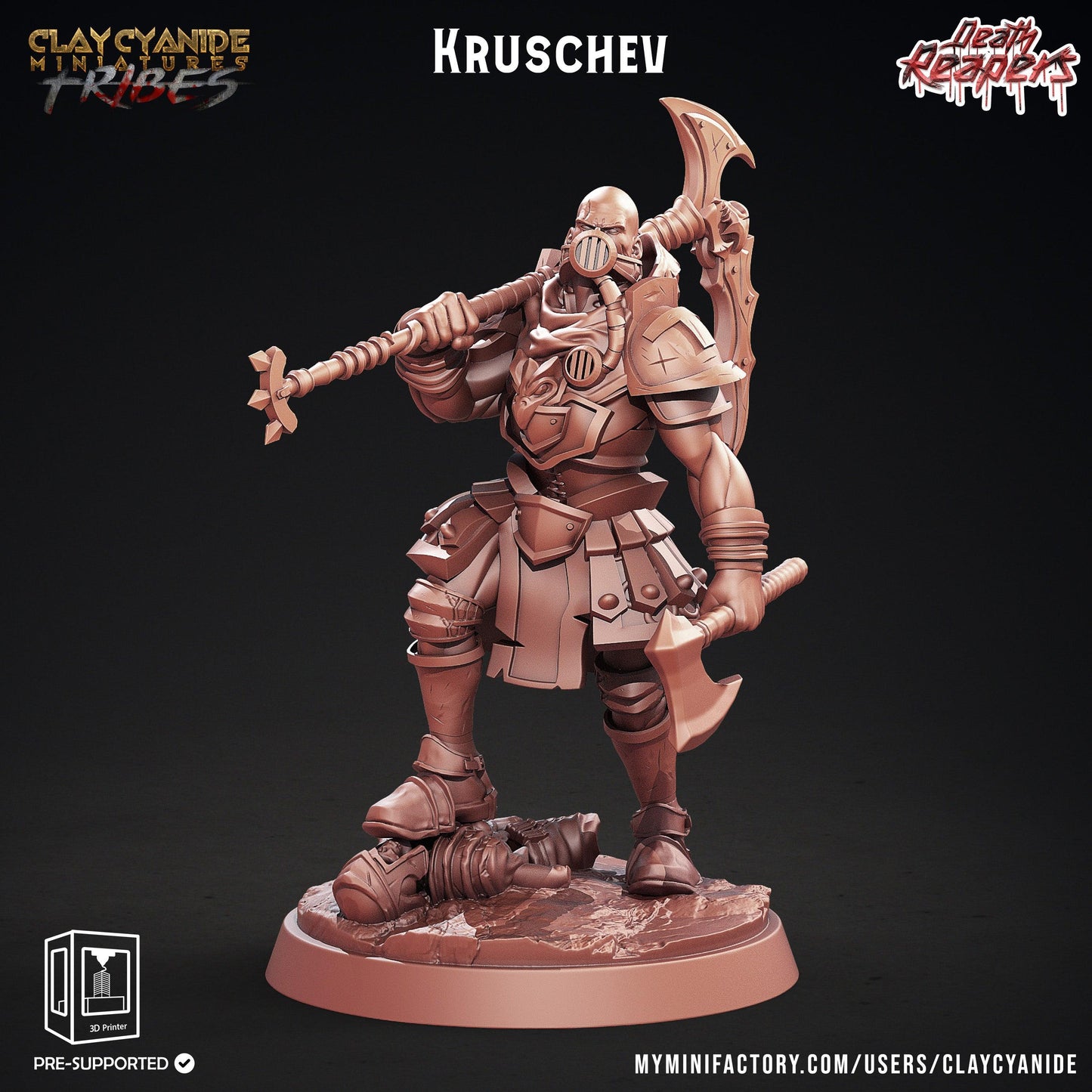 3D Printed Clay Cyanide Death Reapers Factions Tribes Ragnarok D&D
