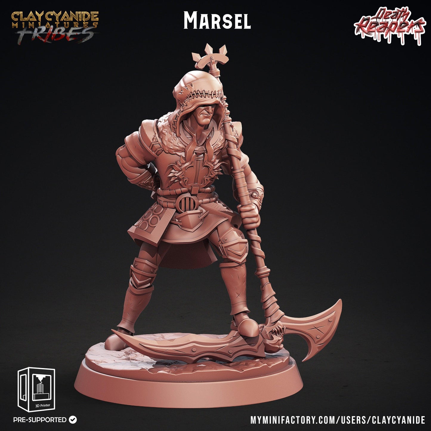 3D Printed Clay Cyanide Death Reapers Factions Tribes Ragnarok D&D