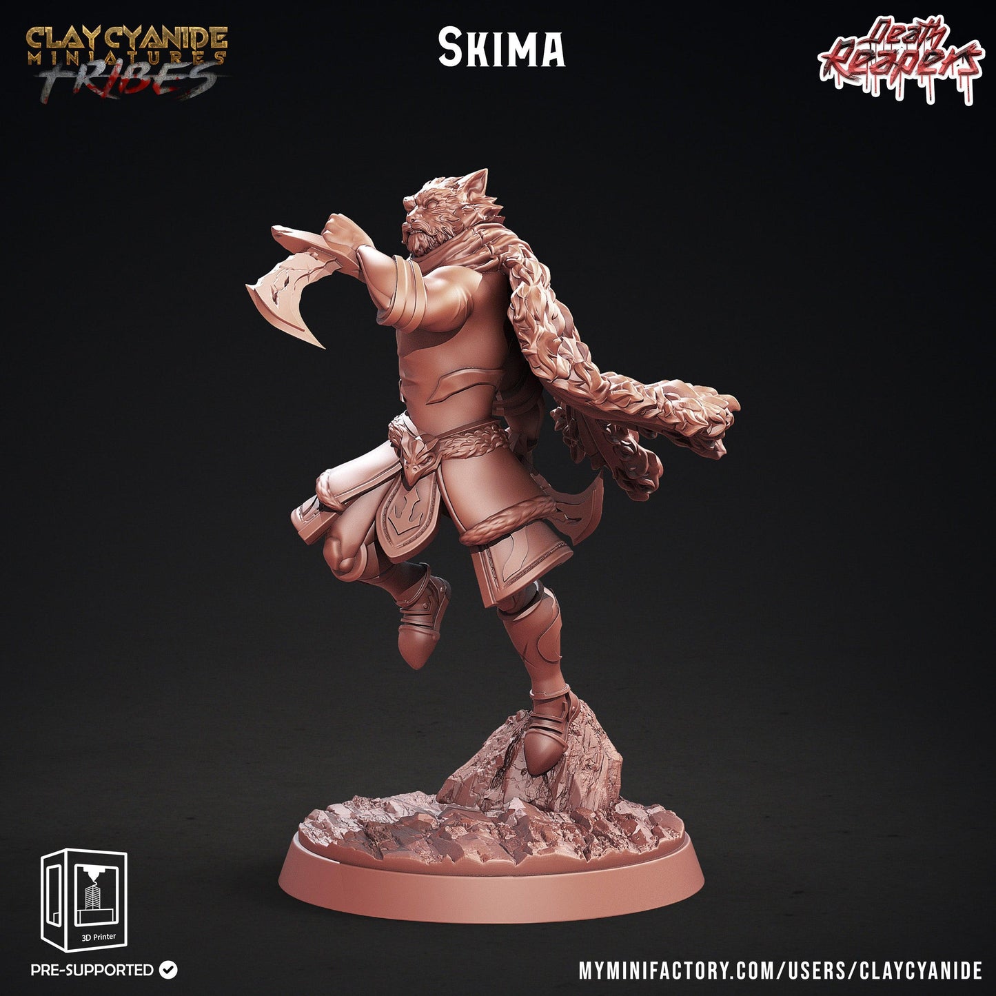 3D Printed Clay Cyanide Death Reapers Factions Tribes Ragnarok D&D