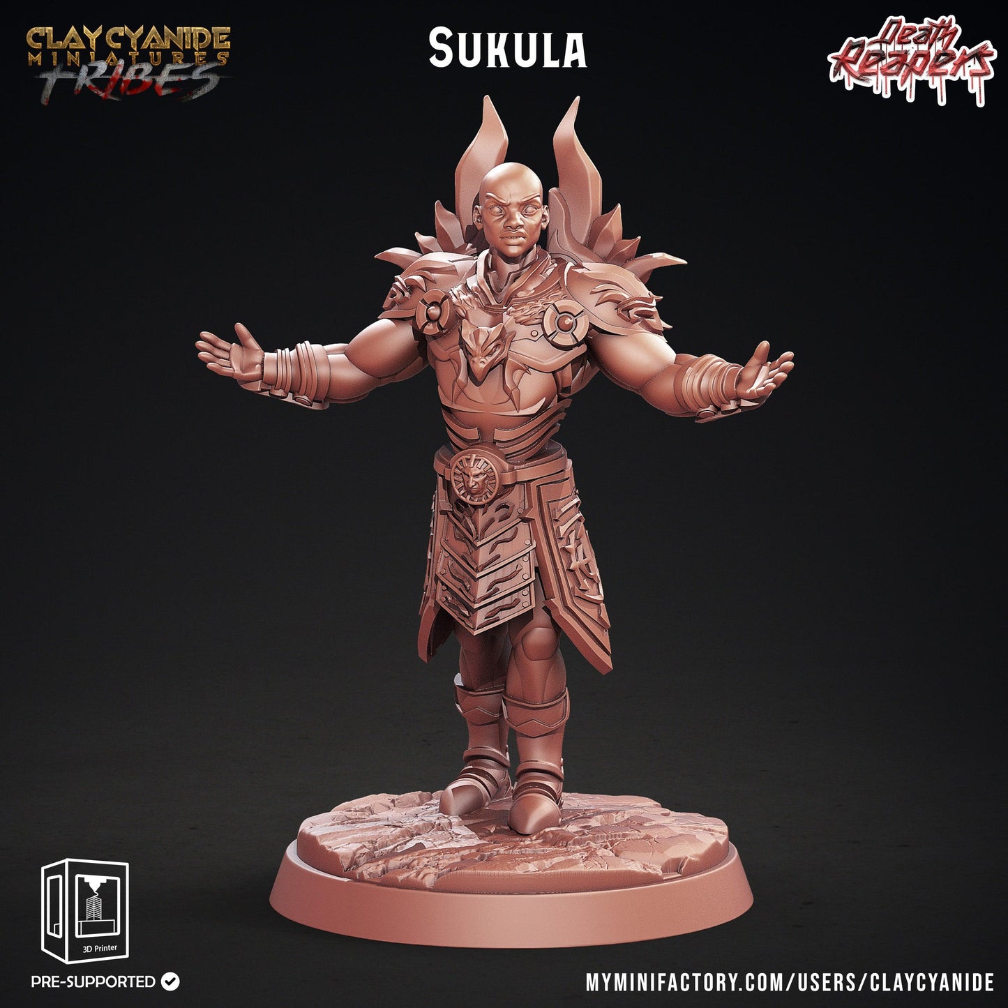 3D Printed Clay Cyanide Death Reapers Factions Tribes Ragnarok D&D