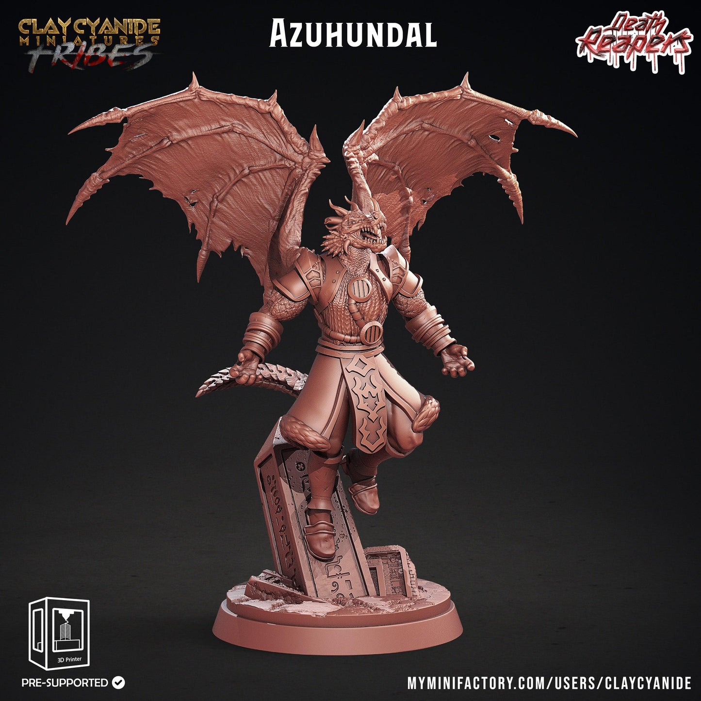 3D Printed Clay Cyanide Death Reapers Factions Tribes Ragnarok D&D