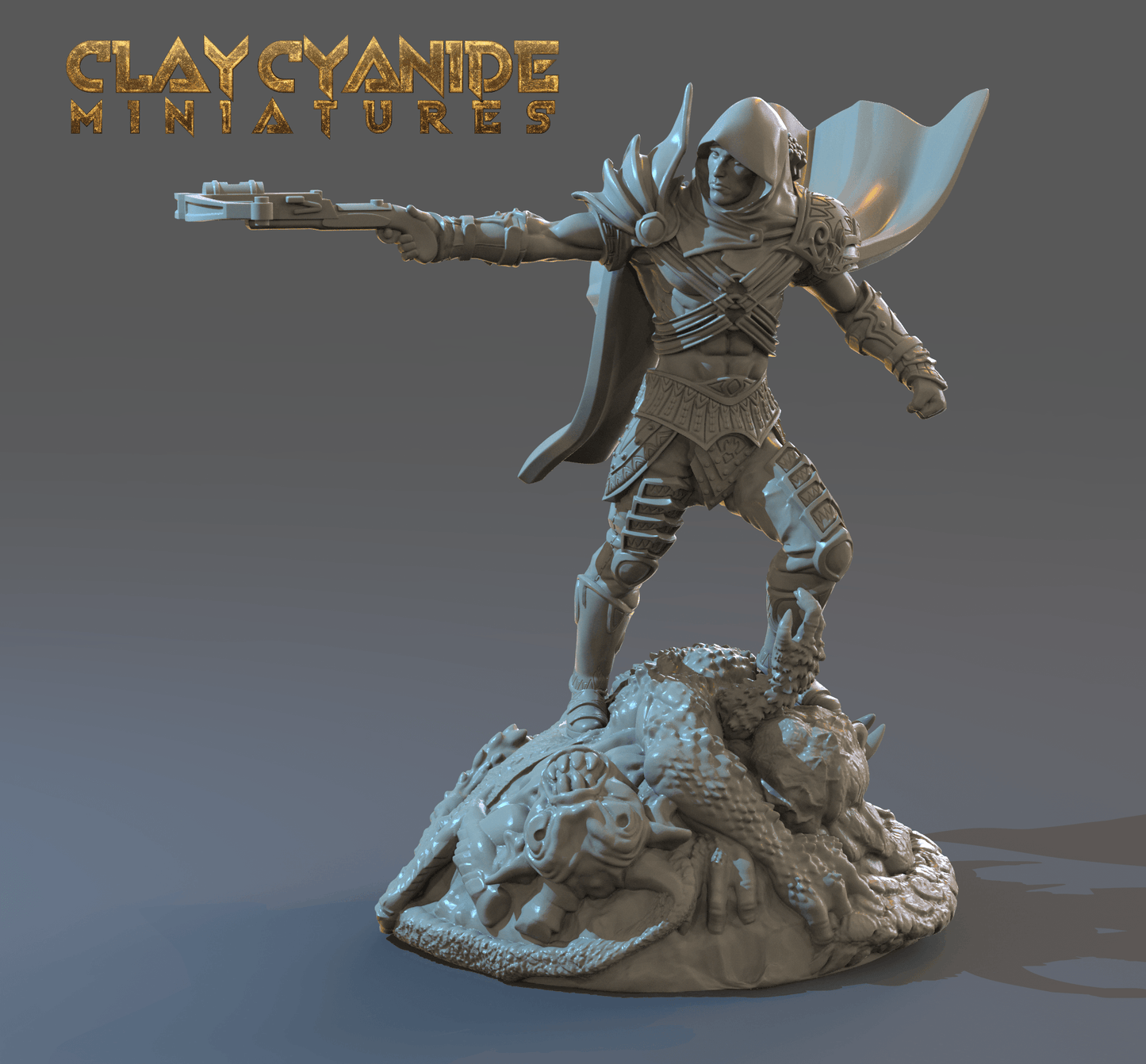 3D Printed Clay Cyanide Demon Hunter Slayer 28mm-32mm Ragnarok D&D