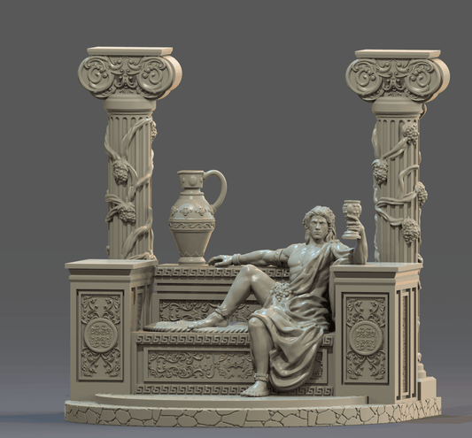 3D Printed Clay Cyanide Dionysus Greek Myth Gods and Goddesses Ragnarok D&D