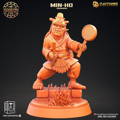 3D Printed Clay Cyanide Dokkaebi Warriors Korean Mythology Ragnarok D&D