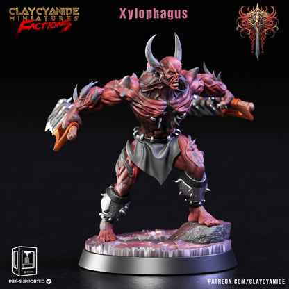 3D Printed Clay Cyanide Dreadblood Maulers Factions 28 32 mm D&D
