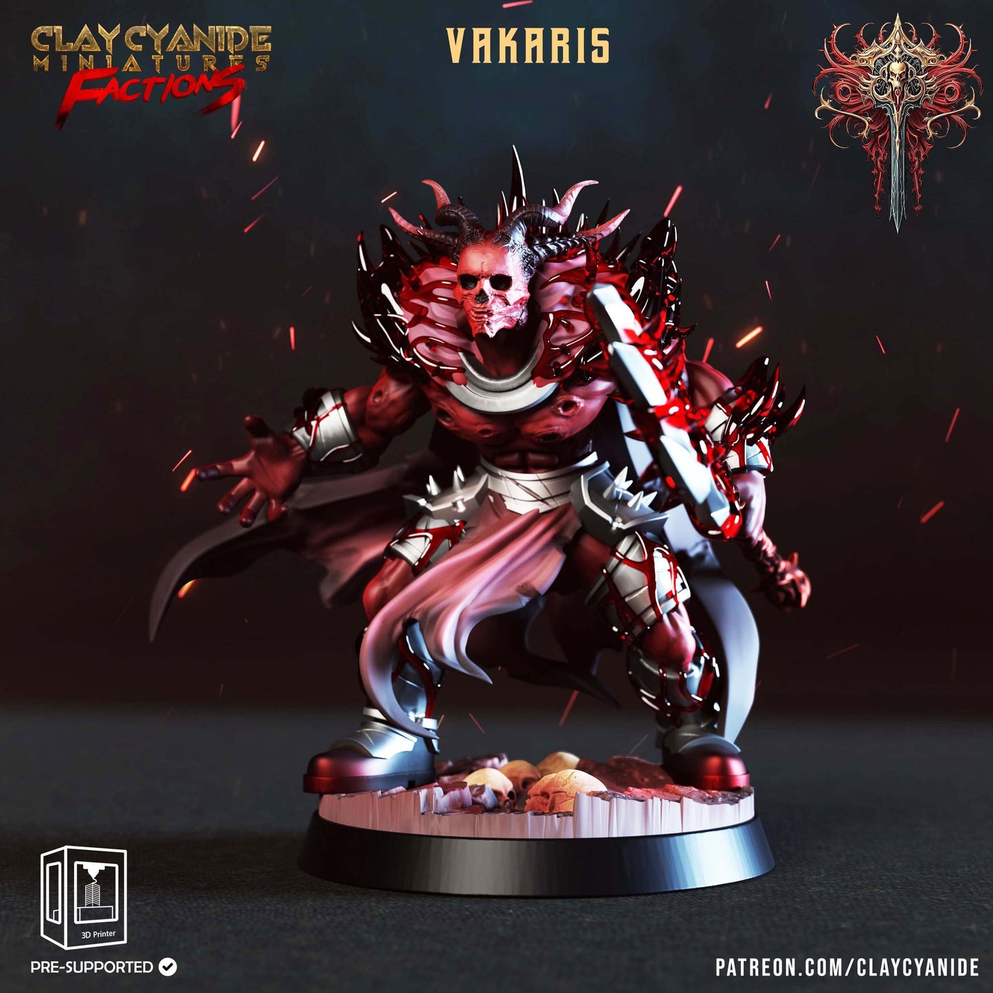 3D Printed Clay Cyanide Dreadbloods Factions Tribes 28 32 mm D&D