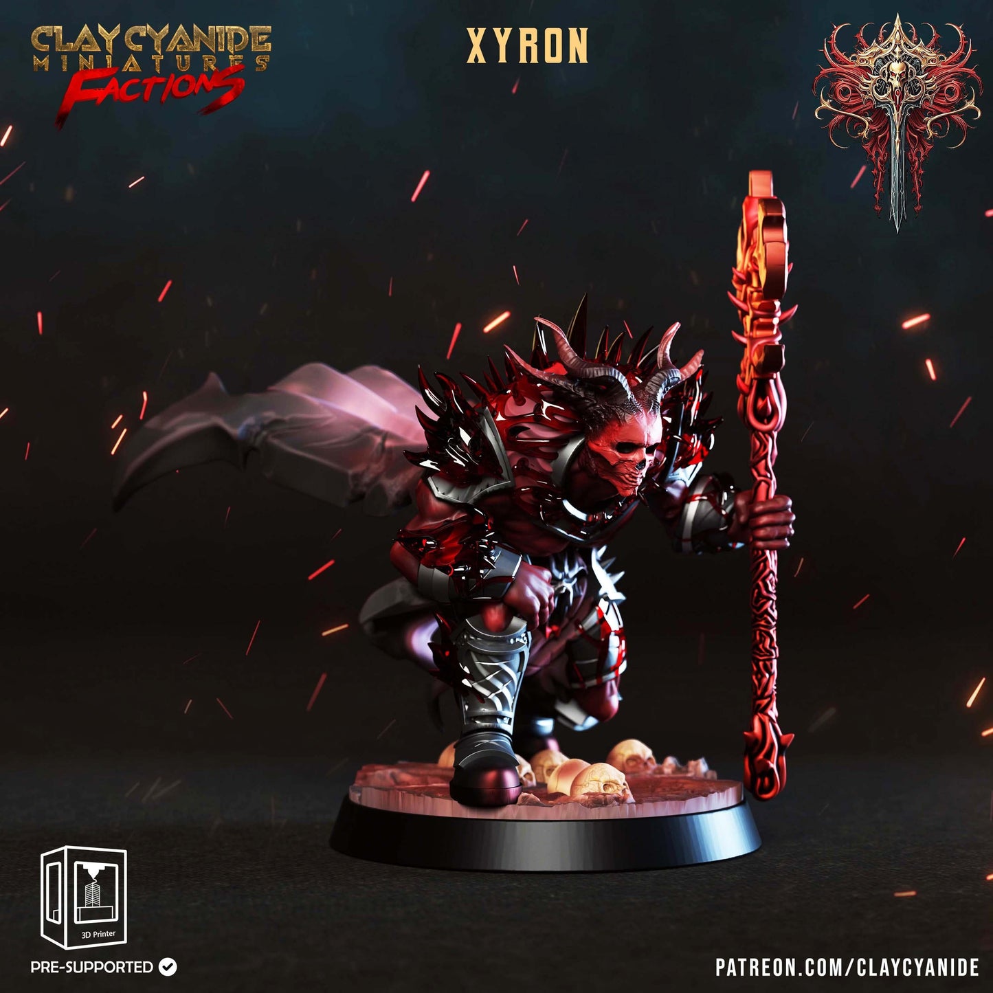 3D Printed Clay Cyanide Dreadbloods Factions Tribes 28 32 mm D&D