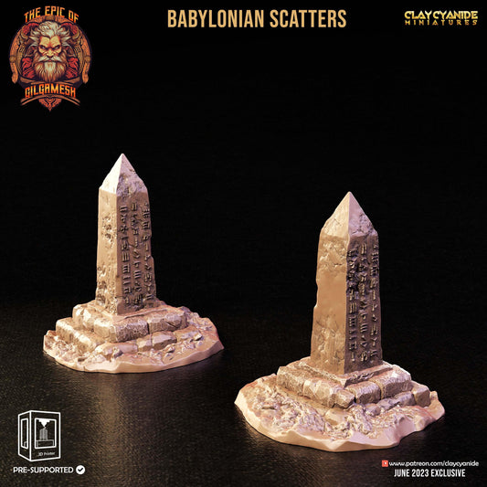 3D Printed Clay Cyanide Epic of Gilgamesh Set Babylonian Scatter Terrain 28 32 mm D&D