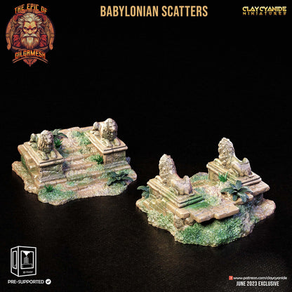 3D Printed Clay Cyanide Epic of Gilgamesh Set Babylonian Scatter Terrain 28 32 mm D&D