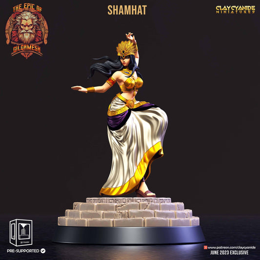3D Printed Clay Cyanide Epic of Gilgamesh Set Shamhat 28 32 mm D&D