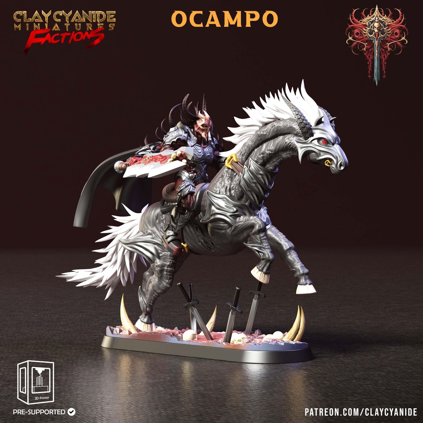 3D Printed Clay Cyanide Faction Dreadblood Ravegers Rendered Images Promo Renders 28 32 mm D&D
