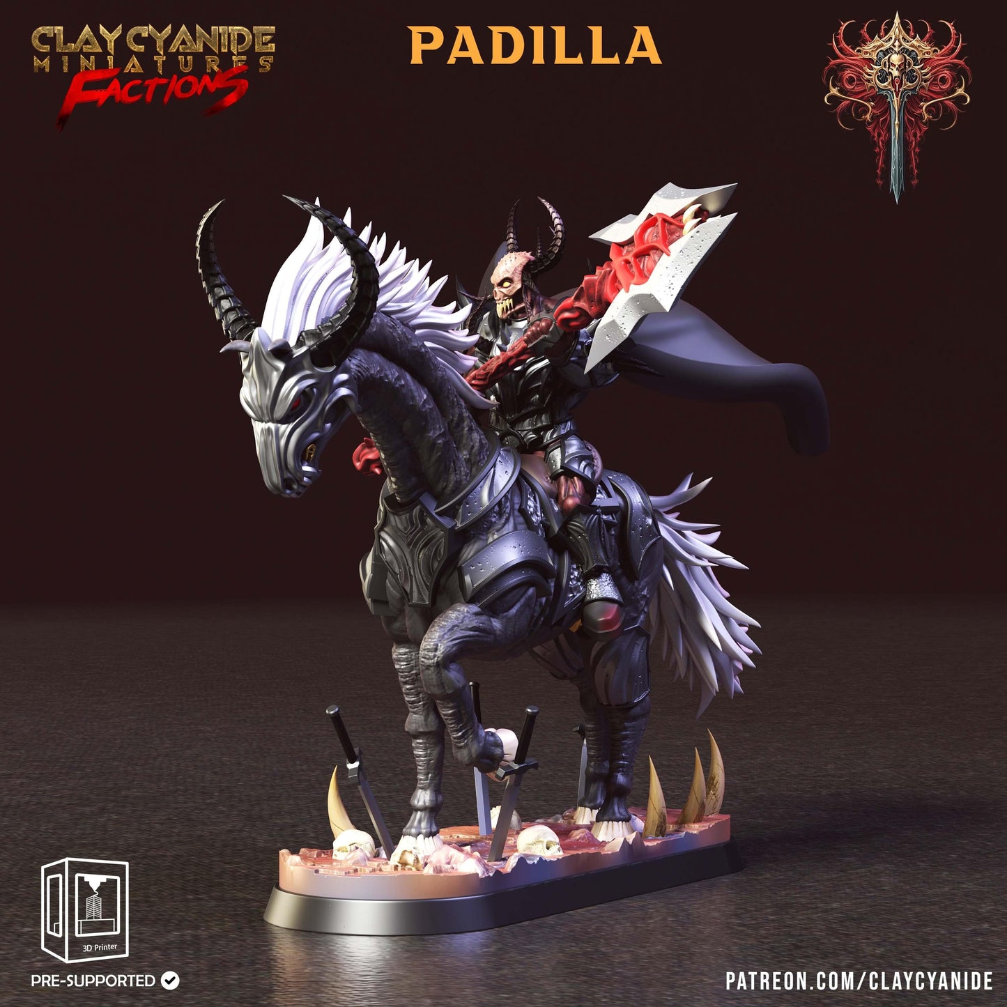 3D Printed Clay Cyanide Faction Dreadblood Ravegers Rendered Images Promo Renders 28 32 mm D&D