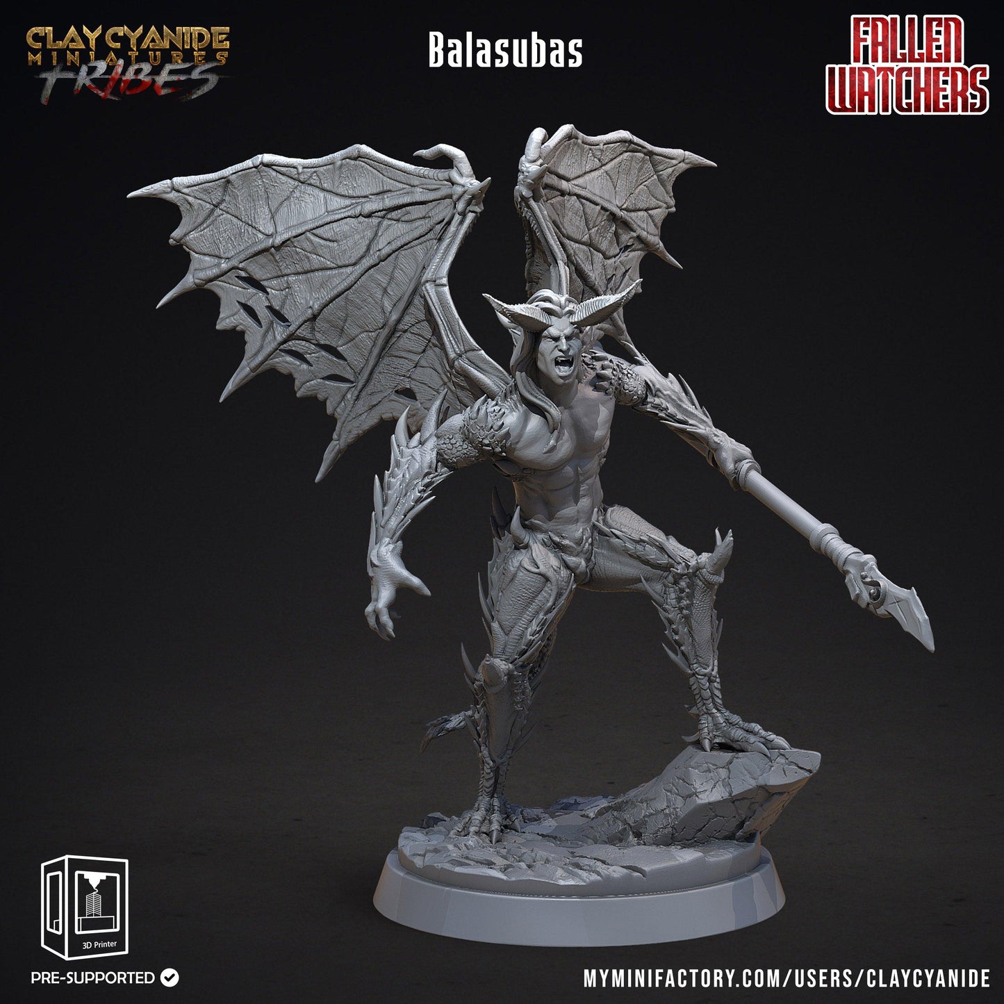 3D Printed Clay Cyanide Fallen Watchers Factions Tribes Ragnarok D&D