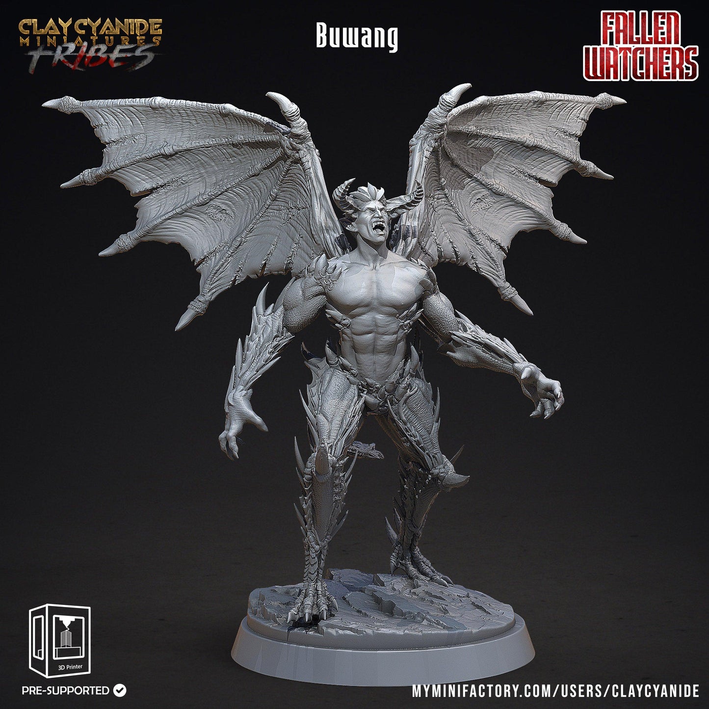 3D Printed Clay Cyanide Fallen Watchers Factions Tribes Ragnarok D&D