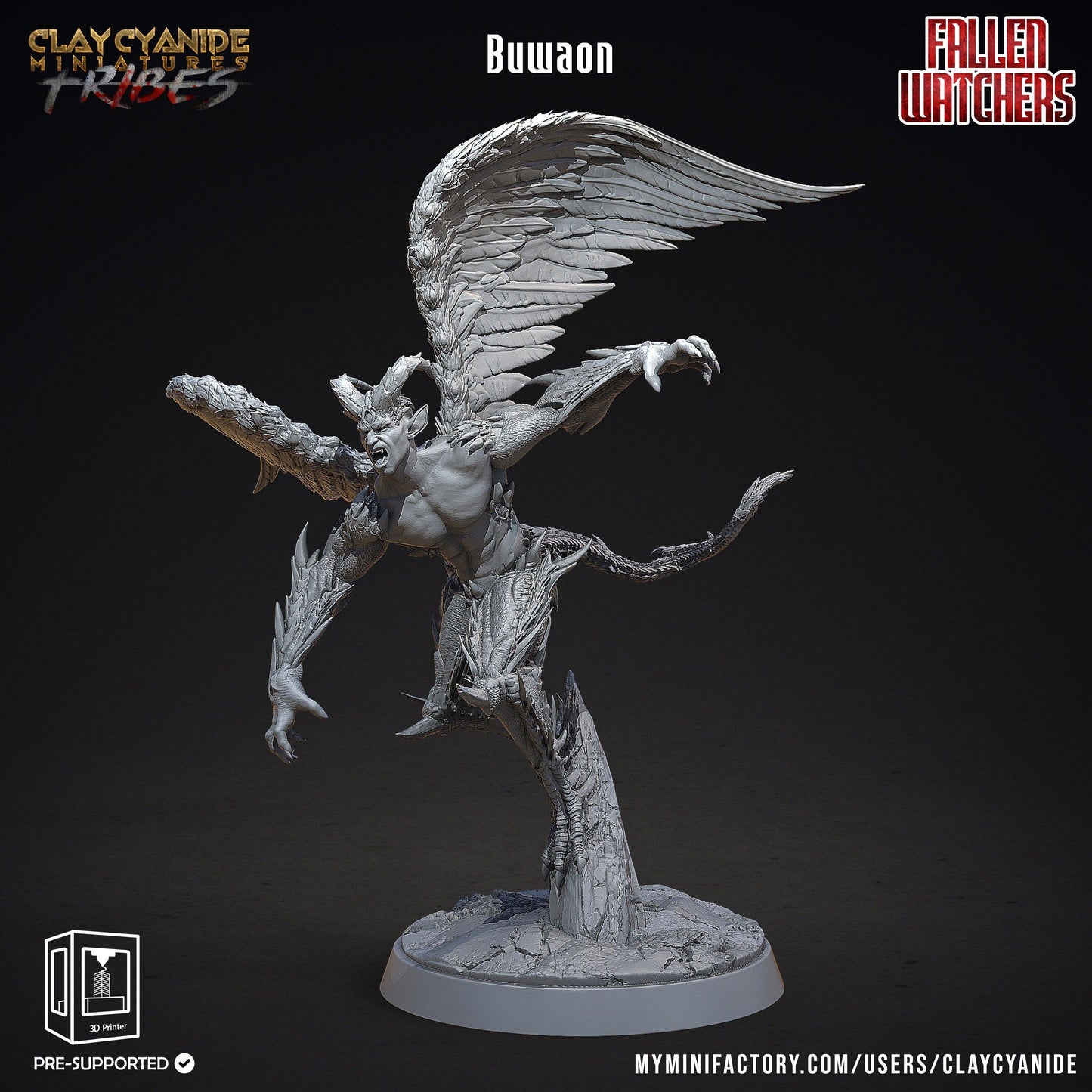3D Printed Clay Cyanide Fallen Watchers Factions Tribes Ragnarok D&D