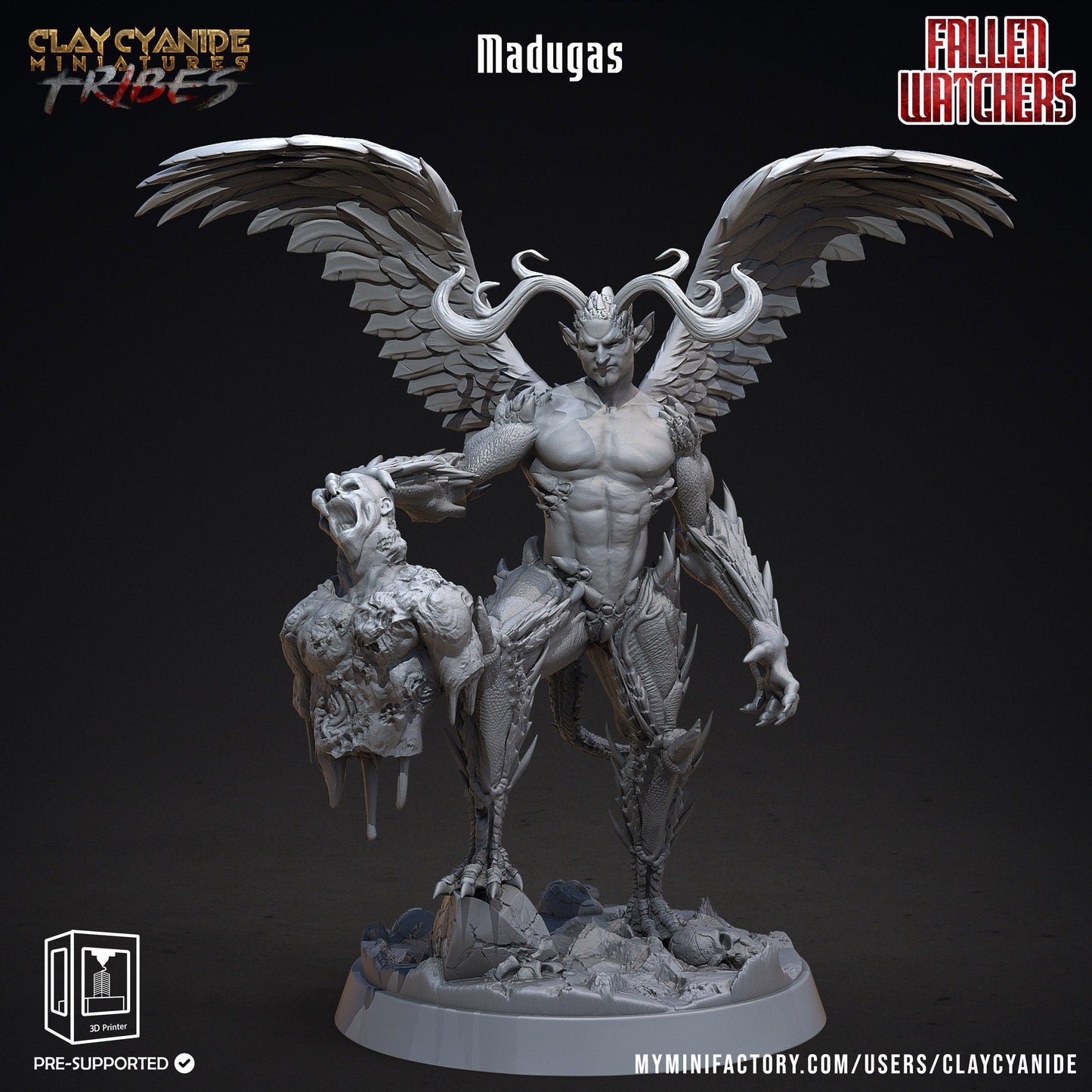 3D Printed Clay Cyanide Fallen Watchers Factions Tribes Ragnarok D&D