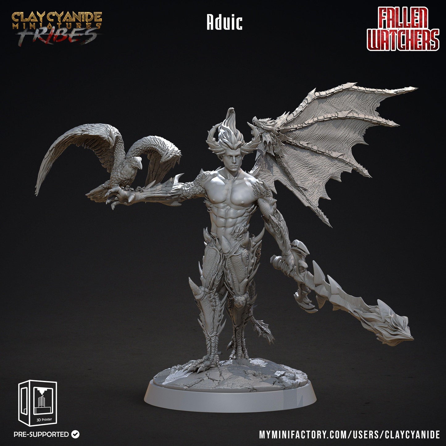 3D Printed Clay Cyanide Fallen Watchers Factions Tribes Ragnarok D&D