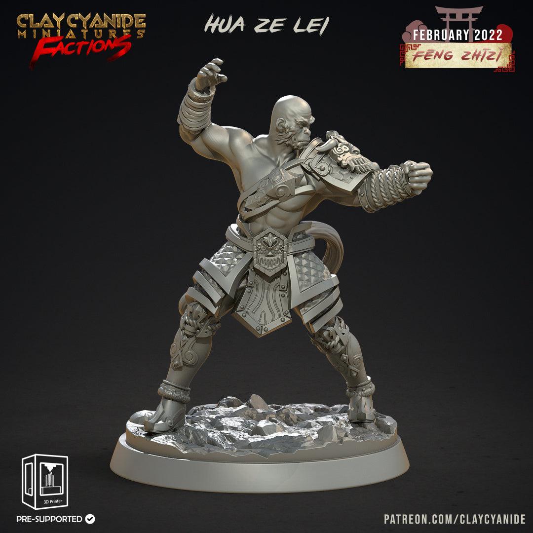 3D Printed Clay Cyanide Feng Zhizi Gorilla Men Tribes Factions Ragnarok D&D