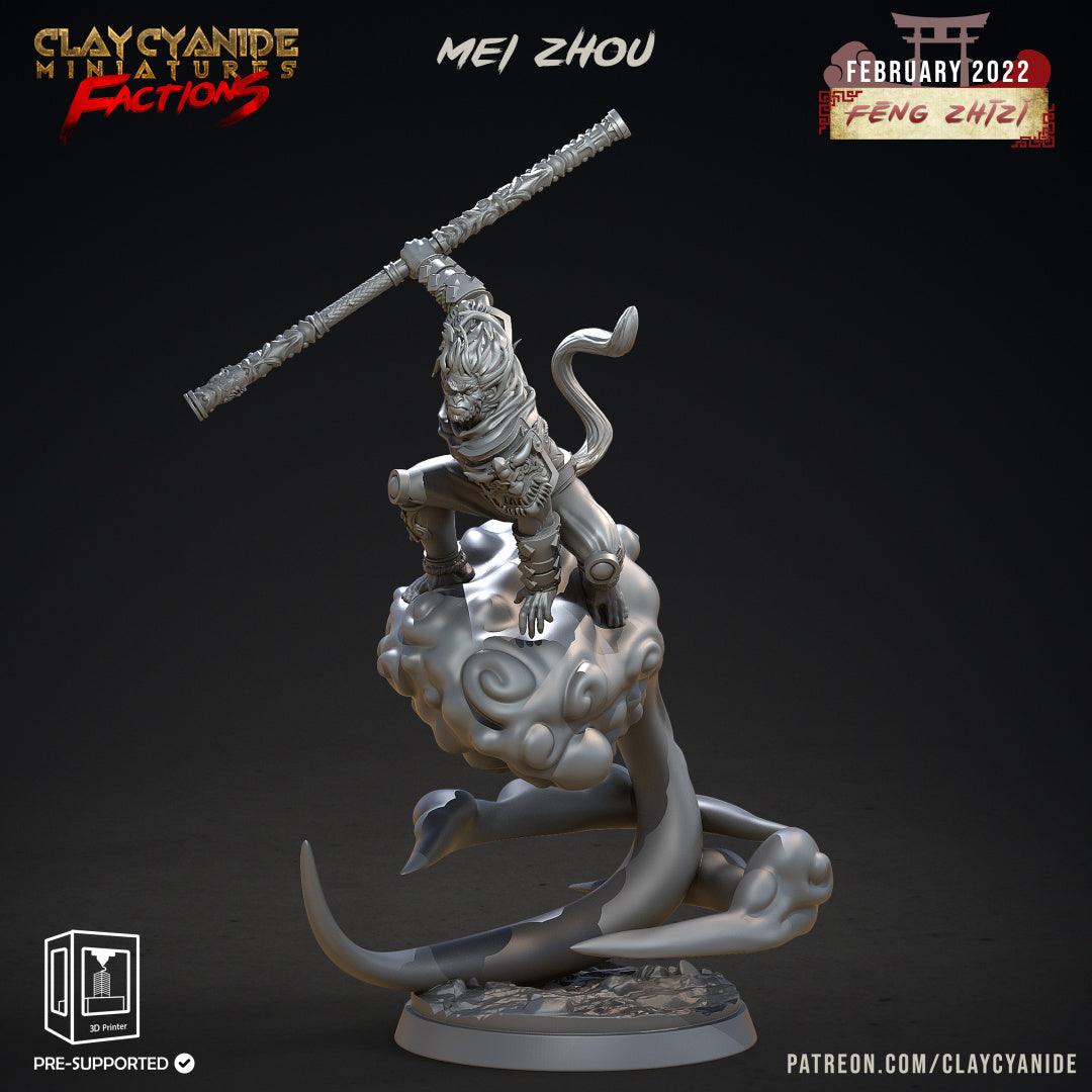 3D Printed Clay Cyanide Feng Zhizi Gorilla Men Tribes Factions Ragnarok D&D