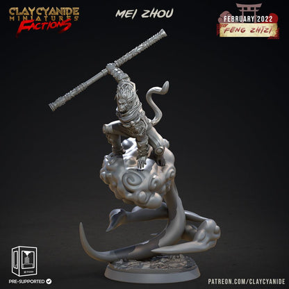 3D Printed Clay Cyanide Feng Zhizi Gorilla Men Tribes Factions Ragnarok D&D