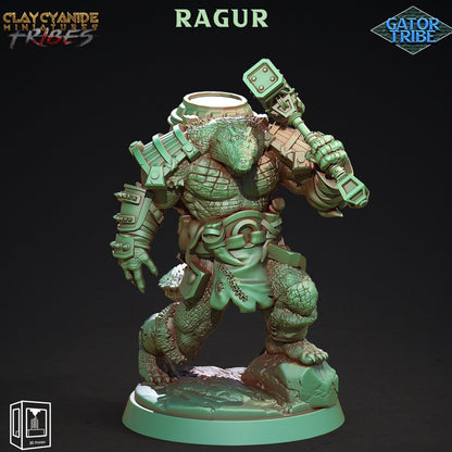 3D Printed Clay Cyanide Gator Factions Tribes Ragnarok D&D