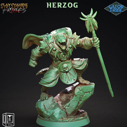 3D Printed Clay Cyanide Gator Factions Tribes Ragnarok D&D