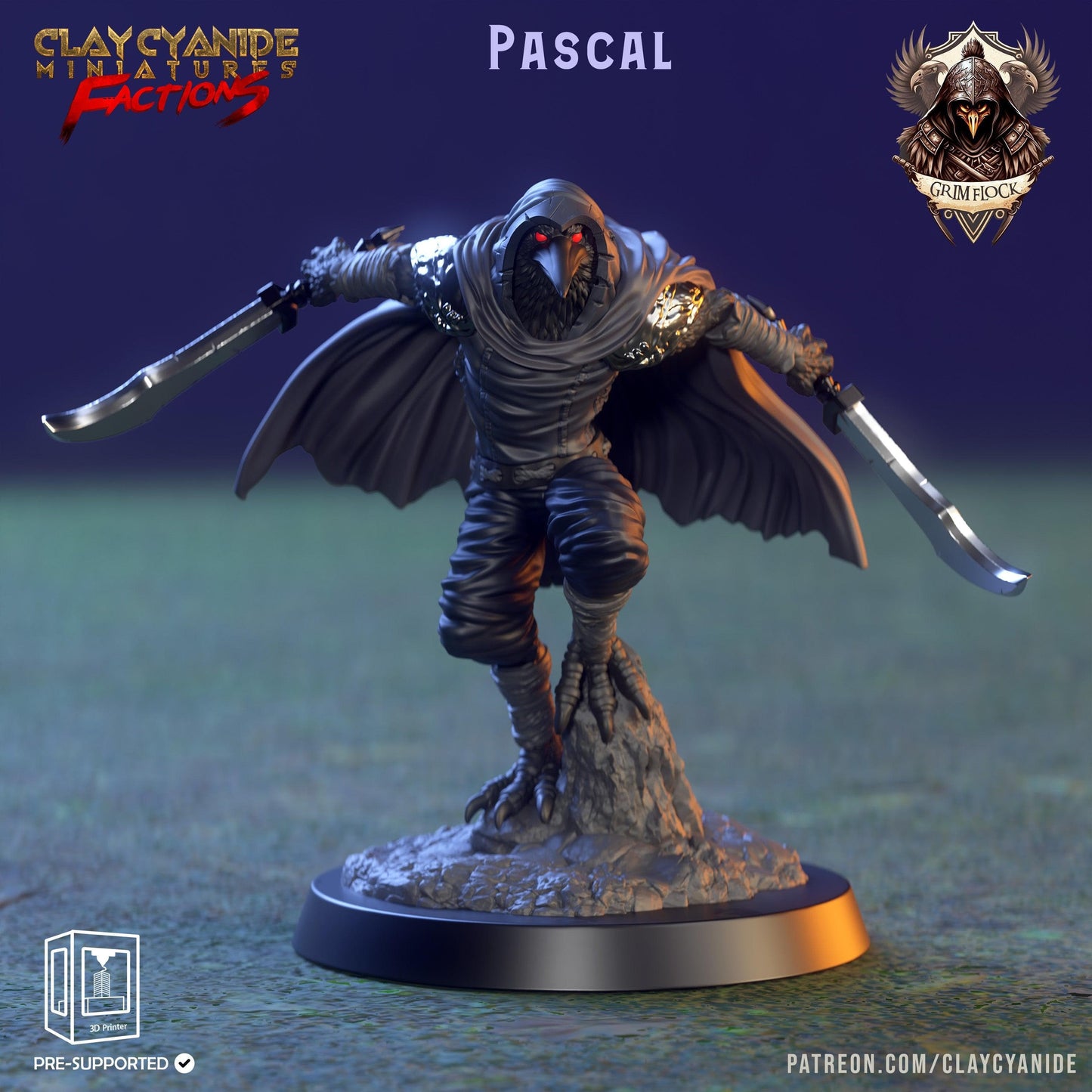 3D Printed Clay Cyanide Grim Flock Factions Tribes Ragnarok D&D