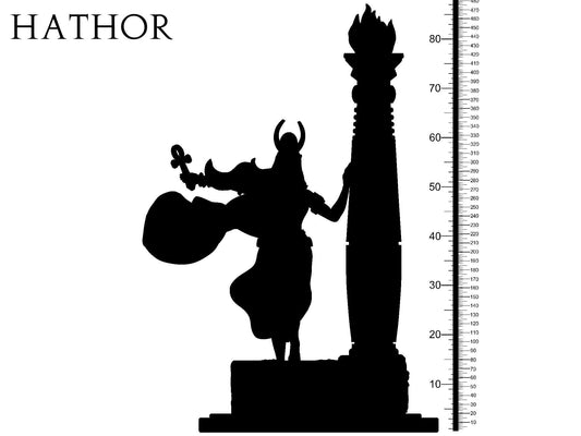 3D Printed Clay Cyanide Hathor Egyptian Mythology 28 32 mm D&D