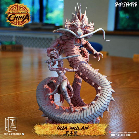 3D Printed Clay Cyanide Hua Mulan Legends and Gods of China Ragnarok D&D