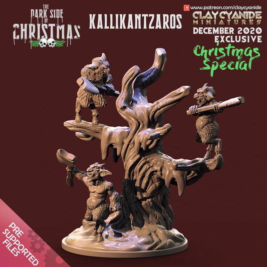 3D Printed Clay Cyanide Kallikantzaros The Dark Side of Christmas 28mm-32mm Ragnarok D&D