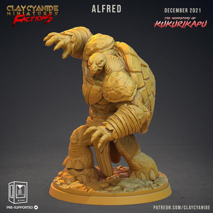 3D Printed Clay Cyanide Kukurikapu Monastery of Turtle-folk Factions Ragnarok D&D