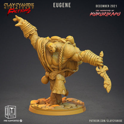 3D Printed Clay Cyanide Kukurikapu Monastery of Turtle-folk Factions Ragnarok D&D